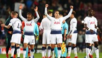 Lucas Moura menentukan langkah Tottenham Hotspur ke babak 16 besar Liga Champions. Melalui golnya Hotspur berhasil menahan imbang Barcelona dengan skor 1-1. Clive Rose/Getty Images.
