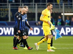 Inter pun tertunduk lesu. Bisa Si Ular Besar tak mematikan di Giuseppe Meazza setelah melepas 22 tembakan dengan sembilan yang mengarah ke gawang. (Foto: Stefano Rellandini/Reuters)