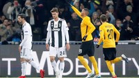 Horrau merayakan gol yang membawa Young Boys menutup babak pertama dengan keunggulan 1-0. (Arnd Wiegmann/REUTERS)