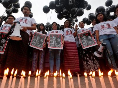 Aksi Solidaritas Jurnalis Dunia Tolak Kriminalisasi Wartawan Myanmar