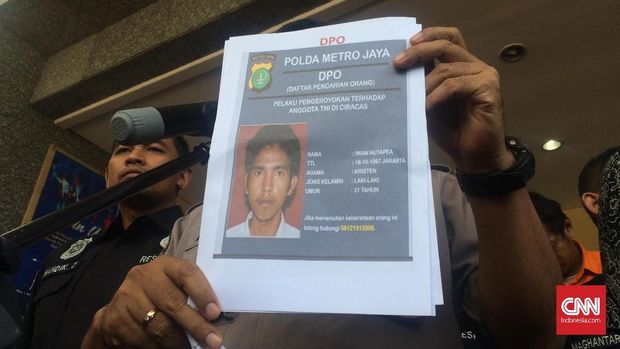 Salah satu tersangka pemukulan Anggota TNI di Ciracas, Iwan Hutapea.