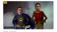 Jones dinilai menjadi penampil terbaik. Foto Batman dan Robin, yang diperankan Chrs Smalling ini merupakan buktinya. (Foto: Internet/Twitter)