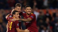 AS Roma menyarangkan 11 gol di fase grup Liga Champions, dan memastikan lolos ke babak 16 besar. (Foto: Paolo Bruno/Getty Images)