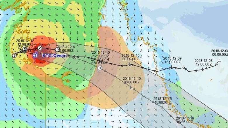 Badai Owen dengan Kecepatan 200 Km/Jam Terjang Queensland