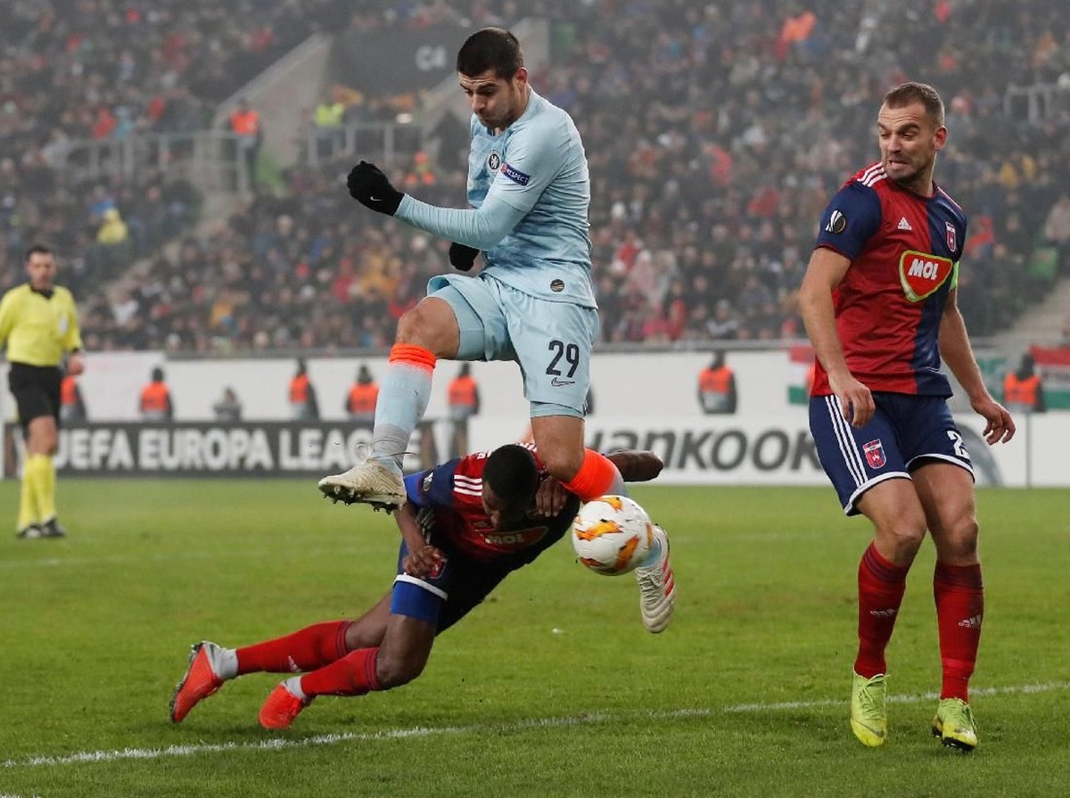 Pemain Chelsea, Alvaro Morata. (Foto: Matthew Childs/Reuters)