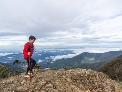 Foto: Aksi Bocah 11 Tahun Daki 7 Gunung Tertinggi di Indonesia