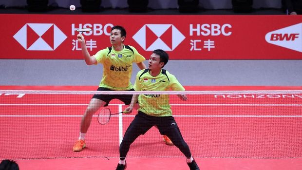 Mohammad Ahsan/Hendra Setiawan sempat tampil bagus di awal pertandingan.