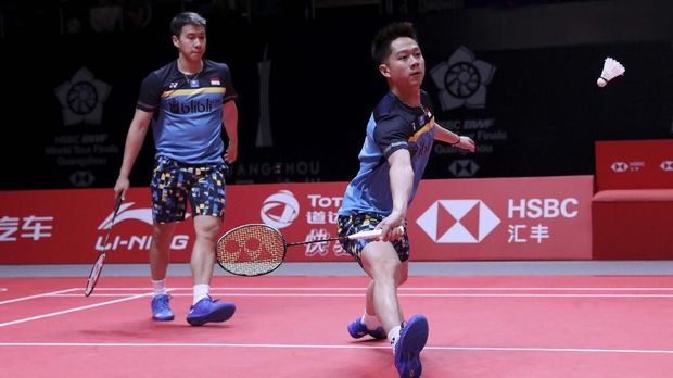 Marcus mulai merasakan sakit pada laga lawan Kim Astrup/Anders Skaarup Rasmussen.