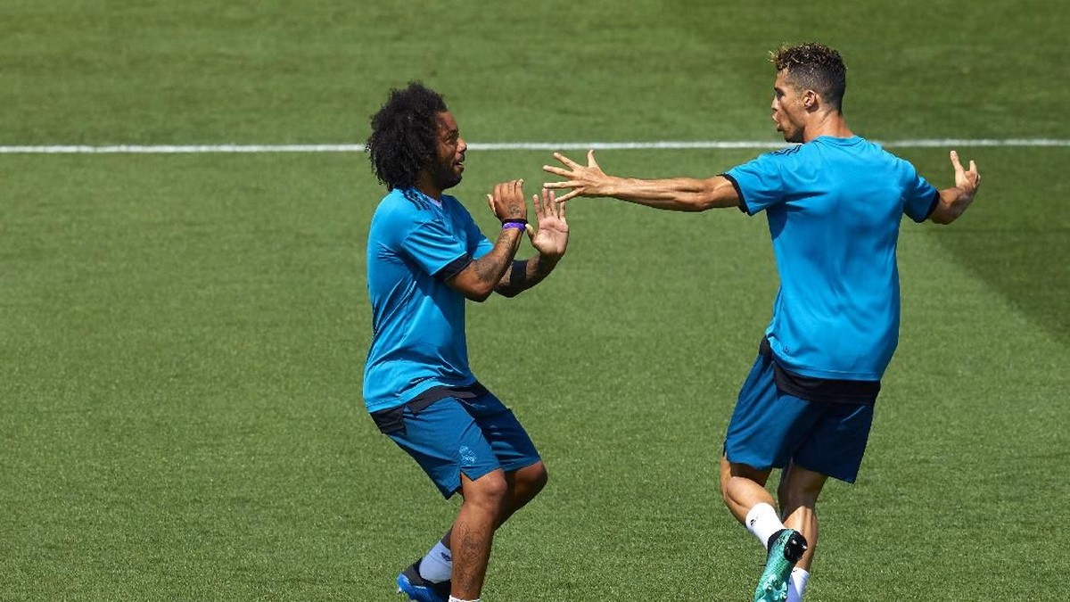 Marcelo adalah teman dekat Cristiano Ronaldo saat masih di Real Madrid (Gonzalo Arroyo Moreno/Getty Images)