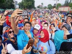 Kampanye di Purwokerto, Sandi Lari Pagi dan Senam Bersama Warga