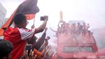 Ekspresi The Jakmania Sambut Sang Juara