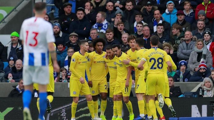 Chelsea menang susah payah 2-1 di markas Brighton (Andrew Couldridge/Reuters) Chelsea menang susah payah 2-1 di markas Brighton (Andrew Couldridge/Reuters)
