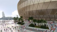 Panitia penyelenggara Piala Dunia 2022 Qatar merilis rancangan megaproyek Lusail Stadium, yang akan digunakan empat tahun lagi. (Foto: 2022 Supreme Committee for the Delivery & Legacy for the FIFA World Cup Event via Getty Images)