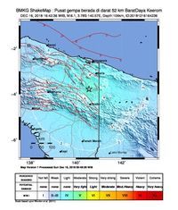 Gempa Magnitudo 6,1 Guncang Papua