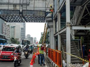 Begini Penampakan JPO Tosari yang Mulai Dibongkar