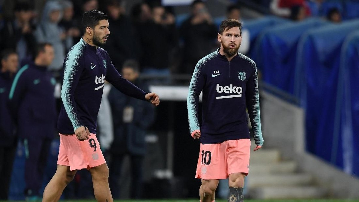 Luis Suarez dan Lionel Messi lebih tajam dibanding seluruh skuat Real Madrid (Alex Caparros/Getty Images)