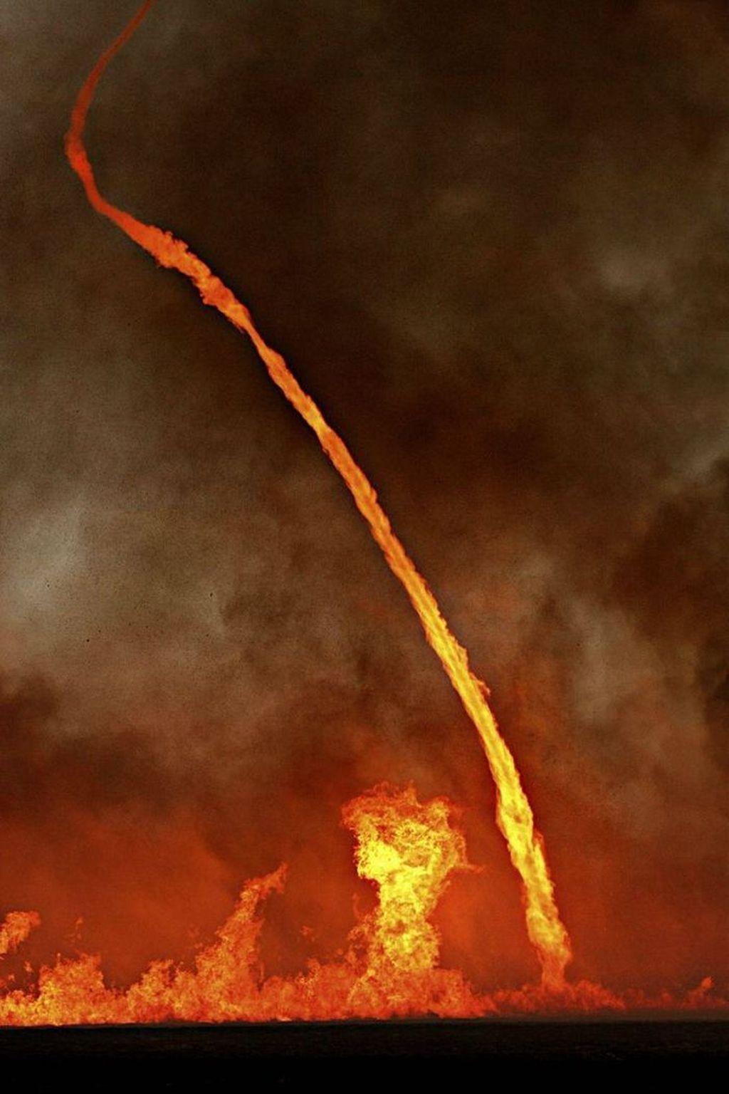Tornado api yang kerap disebut sebagai fire devil ini bisa memiliki tinggi hingga 300 meter, dan Amerika Serikat selalu kedatangan tornado api setinggi itu tiap tahunnya. (Foto: Internet)
