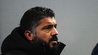 AC Milan gagal meraih poin penuh di kandang Bologna di lanjutan Serie A. Gennaro Gattuso bilang serangan Rossoneri cuma menggelitik pertahanan Rossoblu. (Mario Carlini/Iguana Press/Getty Images).