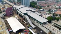 Penampakan LRT Jakarta dari Udara, Keren Lho