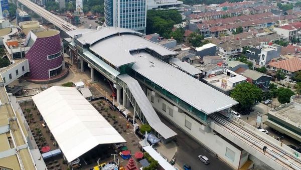 Penampakan LRT Jakarta dari Udara, Keren Lho