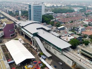 Penampakan LRT Jakarta dari Udara, Keren Lho
