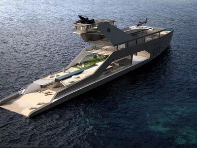 Canggih! Ada Pantai Pribadi di Kapal Mewah Ini