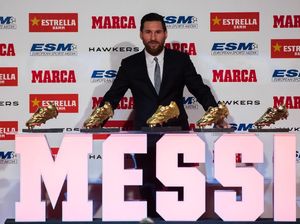 Rebut Sepatu Emas Kelima, Messi Lagi-Lagi Kalahkan Ronaldo