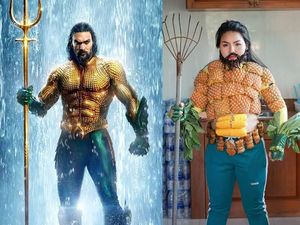 Kreatif! Wanita Ini Buat Kostum Aquaman dari Kulit Nanas dan Sawi