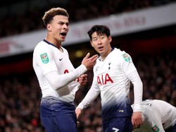 Skor 2-0 bertahan sampai laga usai. Hasil ini jadi pembalasan dendam yang tepat dari Tottenham untuk Arsenal setelah kekalahan 2-4 di Emirates pada ajang Premier League awal Desember ini. (Foto: Alex Morton/Getty Images)