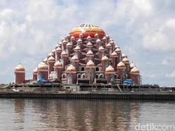 Tak Melulu Segitiga, Ini Desain Ridwan Kamil di Masjid 99 Kubah Makassar