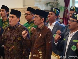 Buka Kongres IPNU di Istana, Jokowi: Mantul!