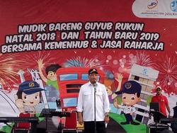 Menhub Lepas 50 Bus Mudik Gratis Natal dan Tahun Baru