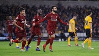 Mohamed Salah ada pemain yang paling banyak terlibat dalam proses terciptanya gol, dengan 28 gol dan 12 assist. Di belakangnya ada Pierre-Emerick Aubameyang (23 gol, 7 assist) dan Harry Kane (25 gol, 4 assist). (Foto: Darren Staples/Reuters)