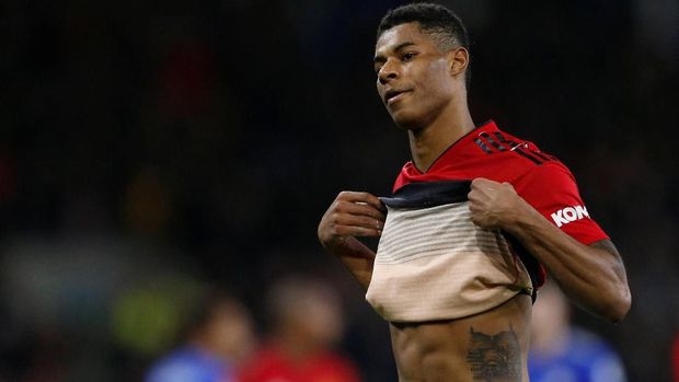 Marcus Rashford bermain lebih bebas di bawah arahan Solskjaer. (