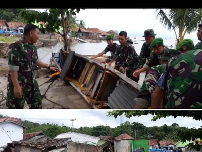 Foto: Tempat Wisata & Penginapan di Lampung Selatan Hancur Disapu Tsunami