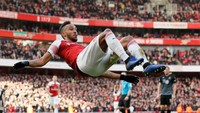 Dari daftar pemain, Pierre Emerick Aubameyang jadi topskorer dengan 13 gol. (David Klein/Reuters)