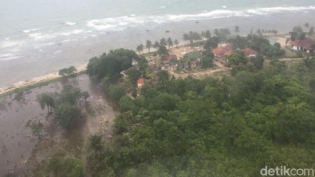 Penampakan lokasi tsunami di Anyer
