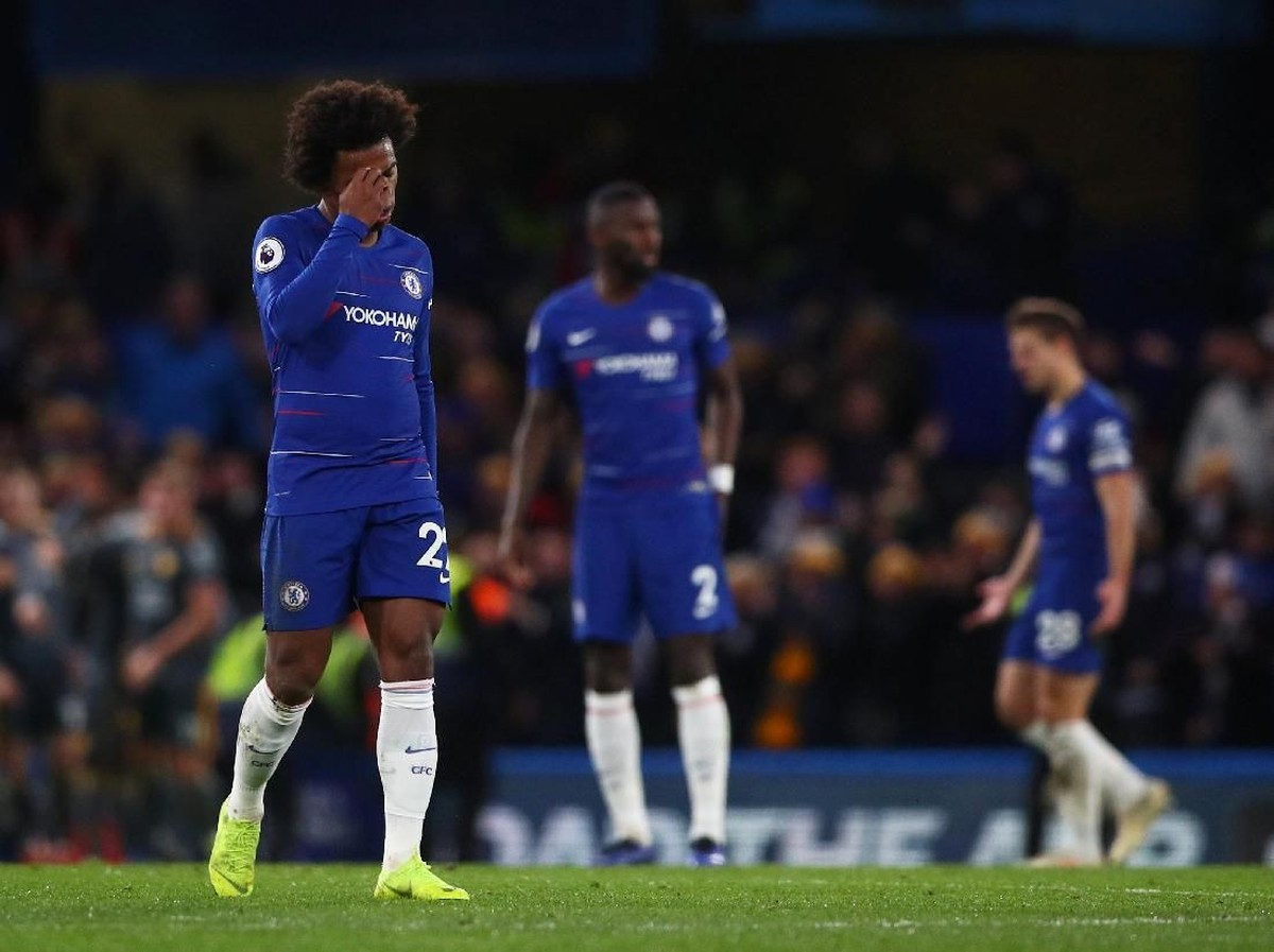 Pemain Chelsea di Liga Inggris. (Foto: Hannah McKay/Reuters)