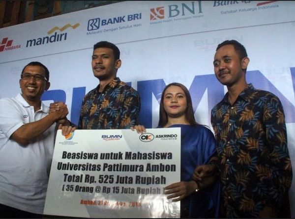 Askrindo Berikan MoPi dan Berikan Beasiswa di Ambon