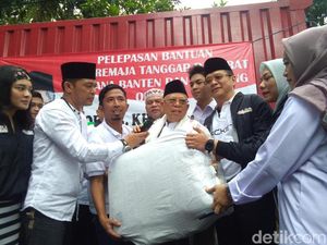 Maruf Kirim Relawan dan 1 Truk Sembako untuk Korban Tsunami Banten