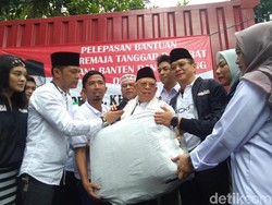 Maruf Kirim Relawan dan 1 Truk Sembako untuk Korban Tsunami Banten