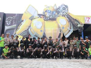 Kreatif, Polres Gresik Bangun Pos Bertema Autobot Transformers