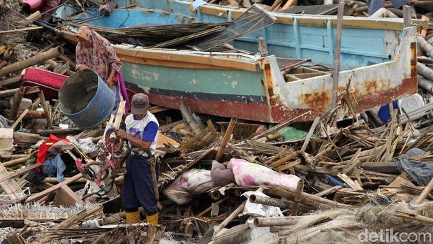 Dampak tsunami di Pandeglang, Banten