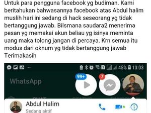 Dihack, Akun FB Wabup Bantul Disalahgunakan untuk Minta Uang Dihack, Akun FB Wabup Bantul Disalahgunakan untuk Minta Uang