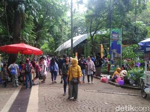 Libur Lebaran, Penjual Tikar Menjamur di Kawasan Ragunan