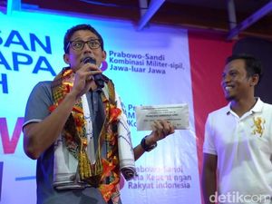 Sandiaga Dapat Sumbangan dari Caleg Golkar dan Eks Ketua NasDem