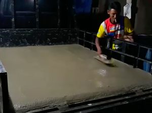 Waduh! Bak Mobil Pikap Ini Kok Dicor