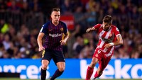Arthur Melo tak diprediksi bisa bersinar seperti saat ini. Awalnya dia sulit beradaptasi dengan Barcelona sebelum kini jadi penghuni tetap lini tengah klub Catalan itu. Melo mulai disebut-sebut sebagai calon penerus Xavi Hernandez. (Alex Caparros/Getty Images)