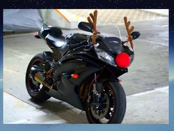 Rayakan Natal, Motor Ini Didandani Seperti Rusa Sinterklas