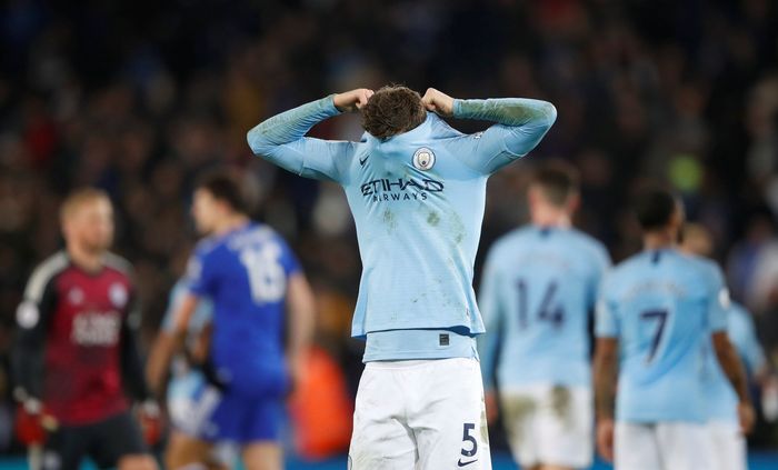 manchester city john stones liga inggris boxing day Soccer Football - Premier League - Leicester City v Manchester City - King Power Stadium, Leicester, Britain - December 26, 2018 Manchester Citys John Stones looks dejected at the end of the match Action Images via Reuters/Carl Recine EDITORIAL USE ONLY. No use with unauthorized audio, video, data, fixture lists, club/league logos or
